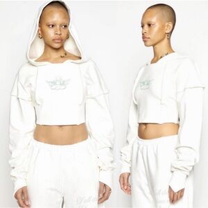 Boys Lie White Cropped Hoodie